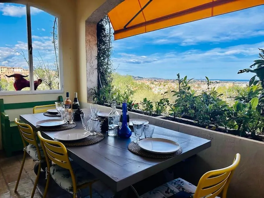 Villa Lou Carou - Vue Mer Et Baie De Nice Cagnes-sur-Mer