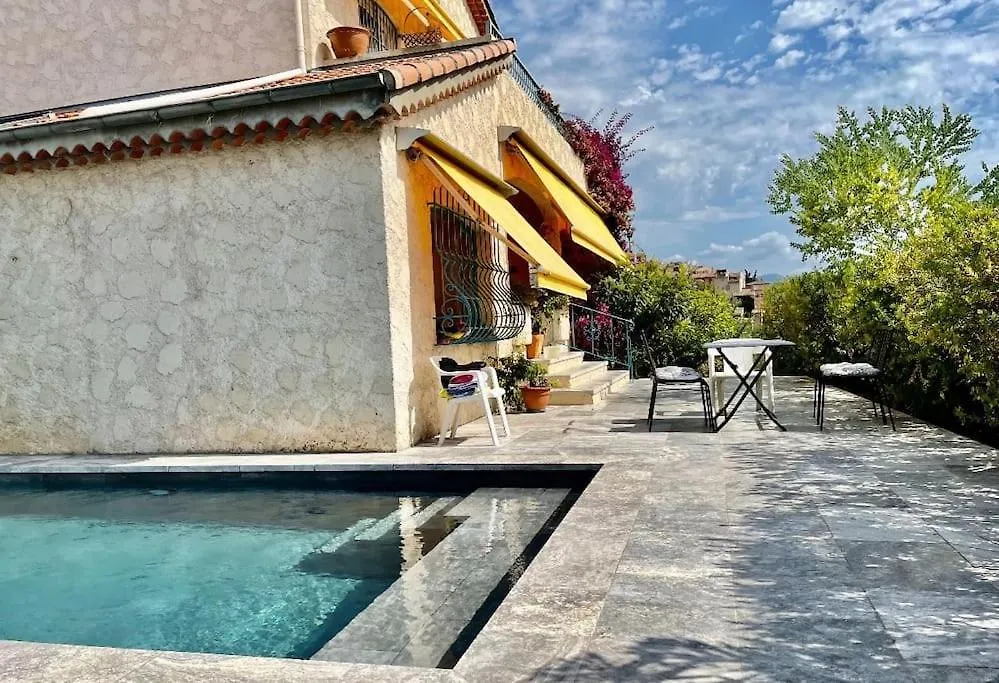 Villa Lou Carou - Vue Mer Et Baie De Nice Cagnes-sur-Mer